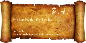 Polednak Alinda névjegykártya